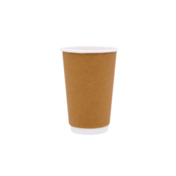 Ποτήρι Χάρτινο 16oz Διπλότοιχο Κράφτ 25τμχ