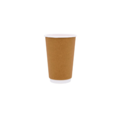 Ποτήρι Χάρτινο 12oz Διπλότοιχο Κράφτ 25τμχ